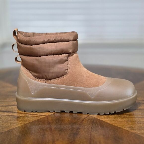 UGG Classic Mini Mod Chukka Boots 3M Chestnut Brown Men's 10 Fur Suede Insulate - Picture 11 of 15